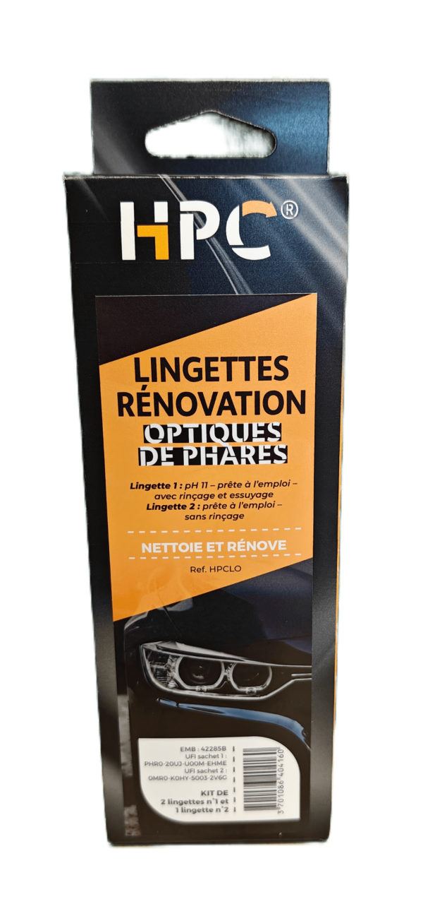 LINGETTES RENOVATION OPTIQUES DE PHARES