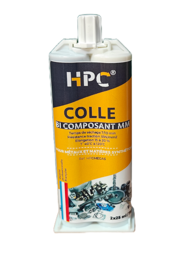 COLLE MÉTHACRYLATE BI COMPOSANT MM NOIRE